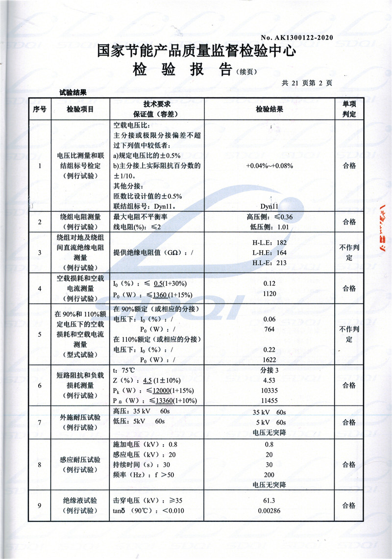 高低压试验报告-S11-1250察哈尔右翼中察哈尔右翼中察哈尔右翼中油浸式变压器-2.jpg